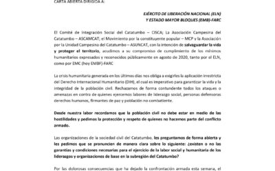 Carta abierta dirigida al Ejército de Liberación Nacional (ELN) y Estado Mayor Bloques (EMB)-FARC